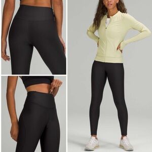❤️ Lululemon Base Pace High Rise Tight Leggings Fleece Size 4 25” Inseam Black